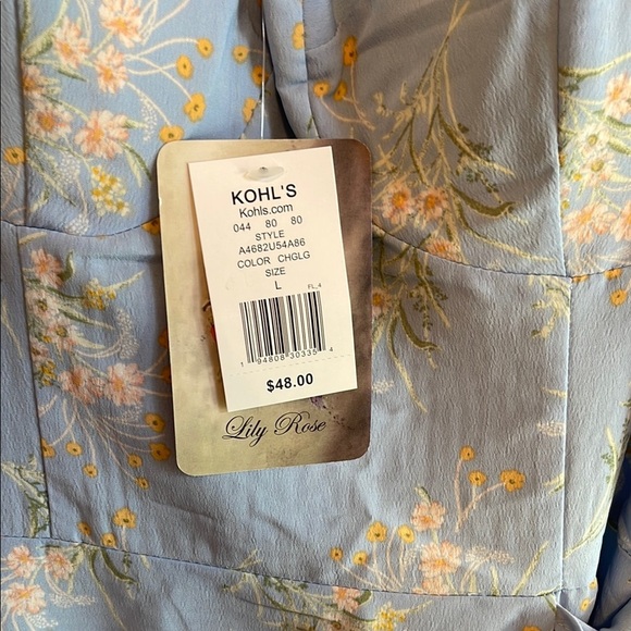 Lily Rose Blue Ruffled Wrap Sundress - Picture 5 of 7